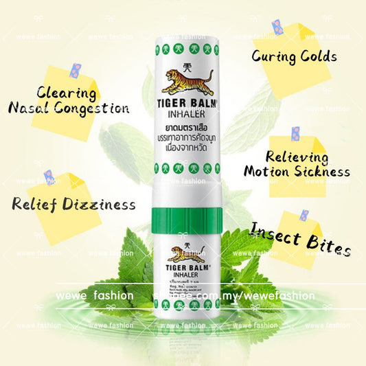 READY STOCK!!!Tiger Balm Inhaler Oil [2 in 1] Original Thailand 虎标2合一鼻筒