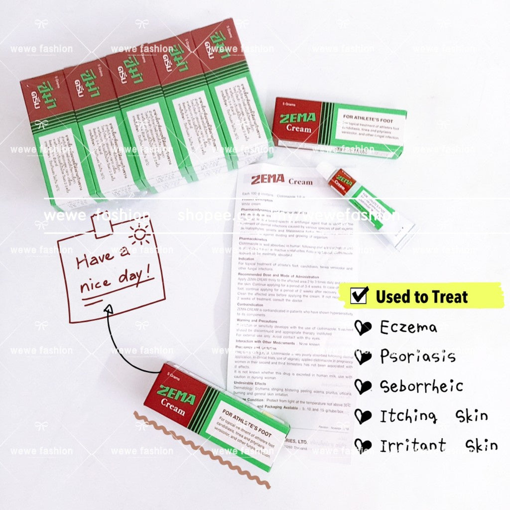 READY STOCK!!!ZEMA lotion 15ml cream 5cc Untuk Kulit Gatal Dermatitis Eczematoid Psoriasis 12% ORIGINAL Thailand