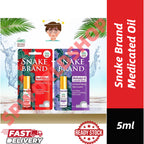 (READYSTOCK) Snake Brand Medicated Oil 5ml 蛇牌薄荷驱风油 5ml | 泰国进口 | 缓解头痛