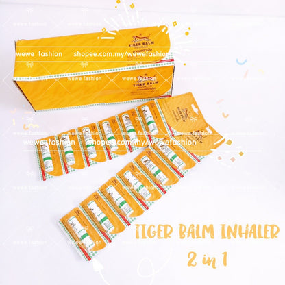 READY STOCK!!!Tiger Balm Inhaler Oil [2 in 1] Original Thailand 虎标2合一鼻筒