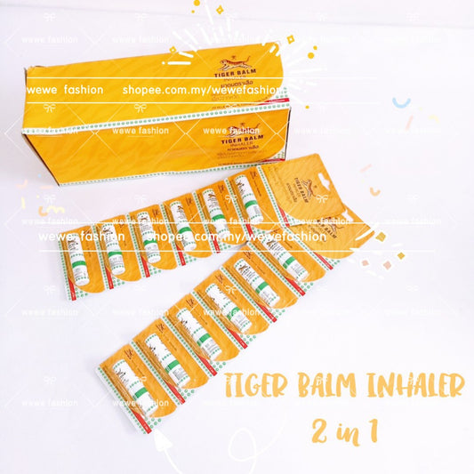 READY STOCK!!!Tiger Balm Inhaler Oil [2 in 1] Original Thailand 虎标2合一鼻筒