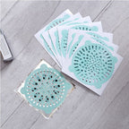 READY STOCK!!!Bathroom Floor Drain Sticker Cover Hair Filter Catcher  Remover Pelekat Penapis Sisa Makanan Rambut 地漏贴