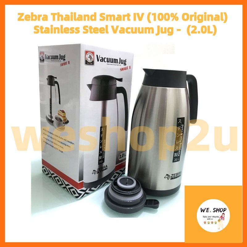 Zebra Thailand Smart IV (100% Original)  Stainless Steel Vacuum Jug -  (2.0L)