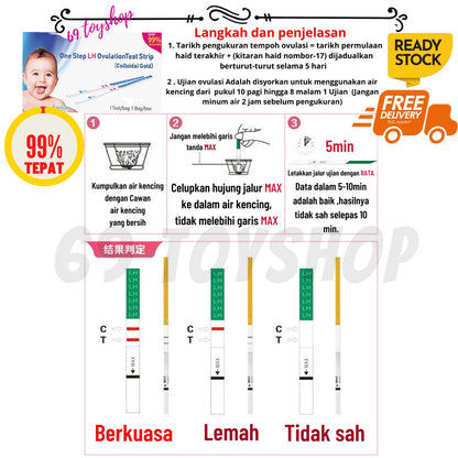 READY STOCK!!!HCG Pregnancy Test - Alat penguji kehamilan Ovulation Test Pregnant Pen Uji Hamil HCG Rapid Test