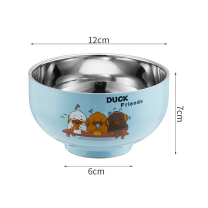 READY STOCK!!!304 Stainless Steel Cartoon Cutie Family Child Bowl  304不锈钢碗家庭碗