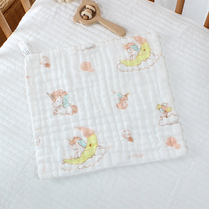 READY STOCK!!!! 6 Layers Baby Handkerchief Infant Towel Newborn Face Bath Towel Cotton Bib Bayi Sapu tangan