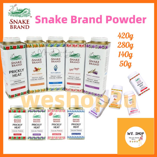 READY STOCKS!!!SNAKE BRAND PRICKLY HEAT COOLING POWDER 50G/140G/280G/420G  SNAKE POWDER ORIGINAL THAILAND泰国蛇牌爽身粉
