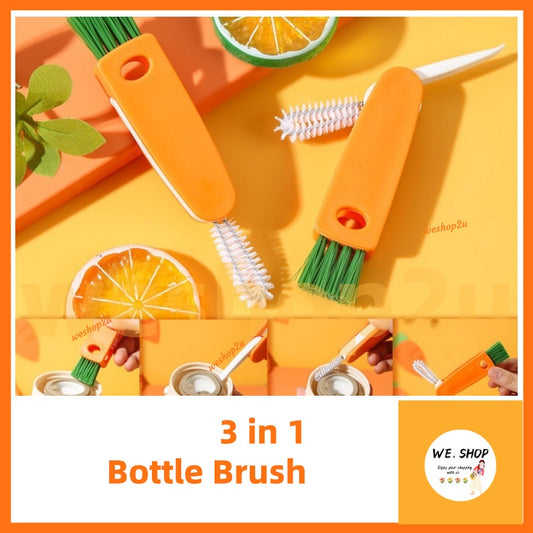 3 in 1 Cup Cover Brush Multifunctional Cleaning Tools Kitchen Mini Cup Glass Cover Brush Bottle Brush_Martin萝卜刷