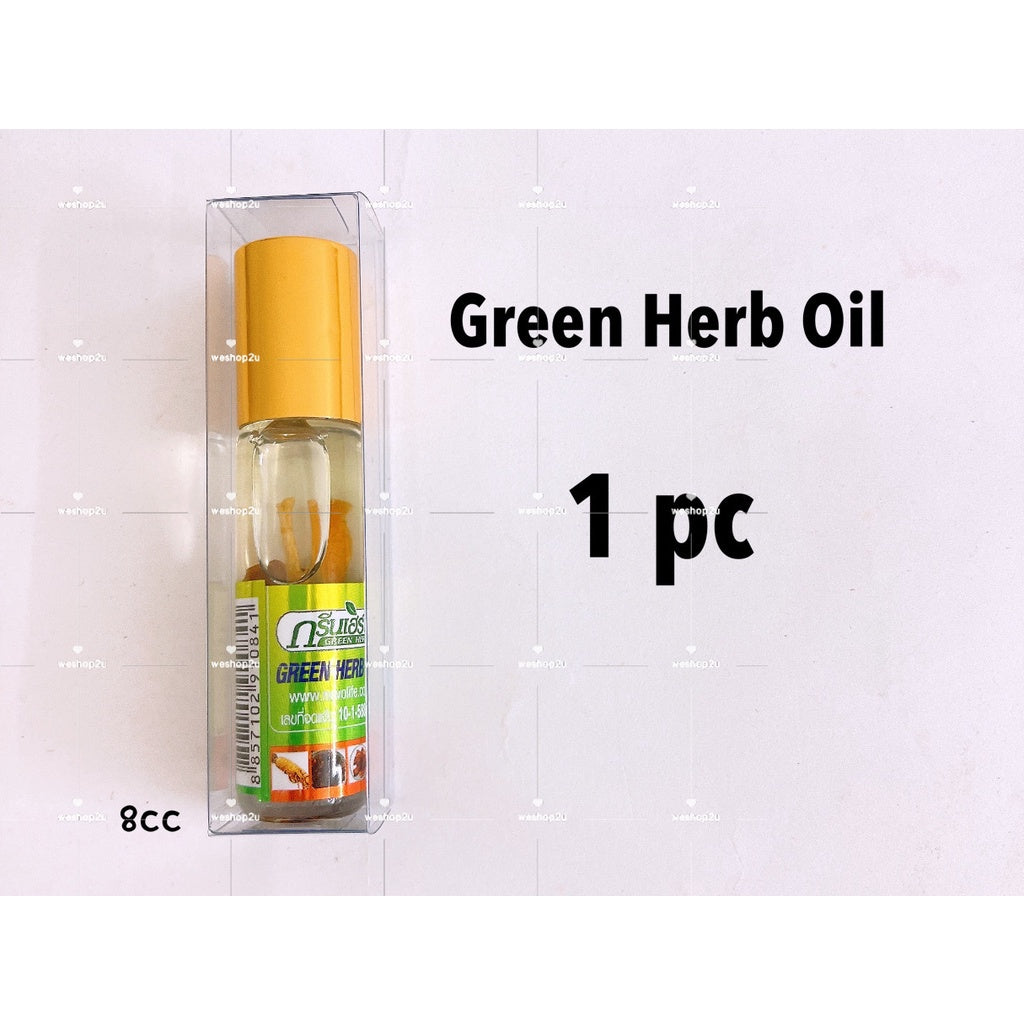 READY STOCK!!!GREEN HERB OIL ORIGINAL FROM THAILAND 8cc 人参油