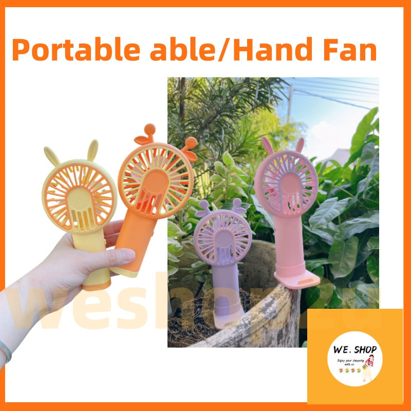 READY STOCK‼️ Mini Portable Clip Fan | USB Rechargeable | Cute Cartoon Desk & Handheld Fan 迷你便携式风扇