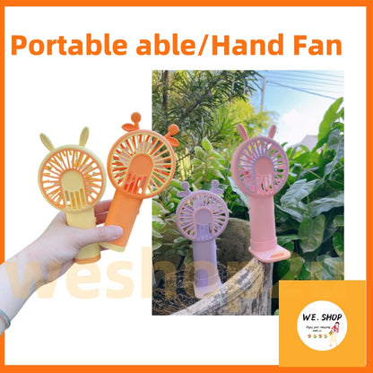 READY STOCK‼️ Mini Portable Clip Fan | USB Rechargeable | Cute Cartoon Desk & Handheld Fan 迷你便携式风扇