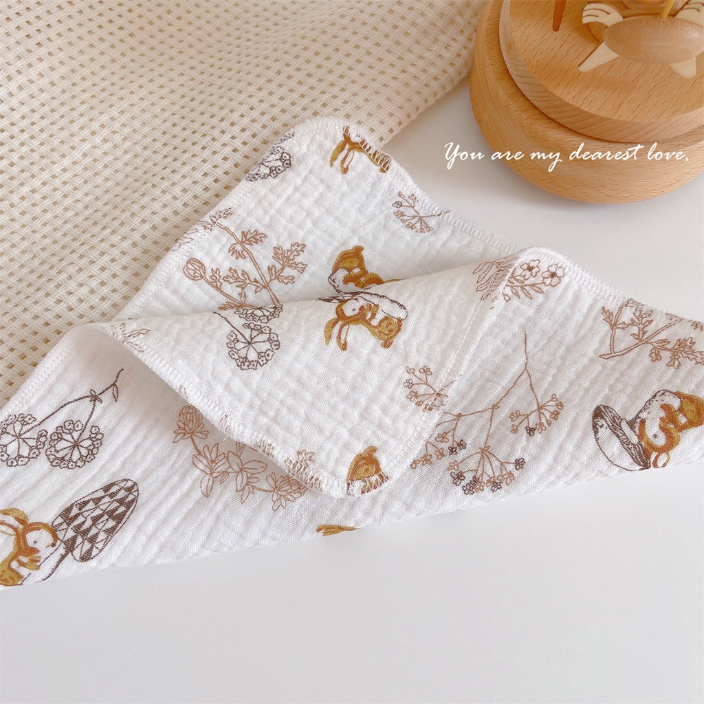 READY STOCK! Baby Muslin Cotton Washcloths | Soft Multi-Layer Face Towel | Baby Feeding Bibs | Multi-Style 婴儿棉纱洗脸巾 |