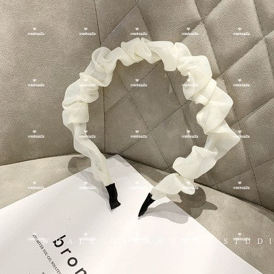 READY STOCK!!!Fashion Korean Hair Bands, Lace Soft Color Pattern Plaid Headband, Ladies Hair Accessories Gifts