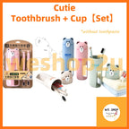 READY STCOK!!!Travel Wash Toiletries Cup Set Cutie Cartoon Toothbrush Box Storage Brushing Cup Mouthwash Cup