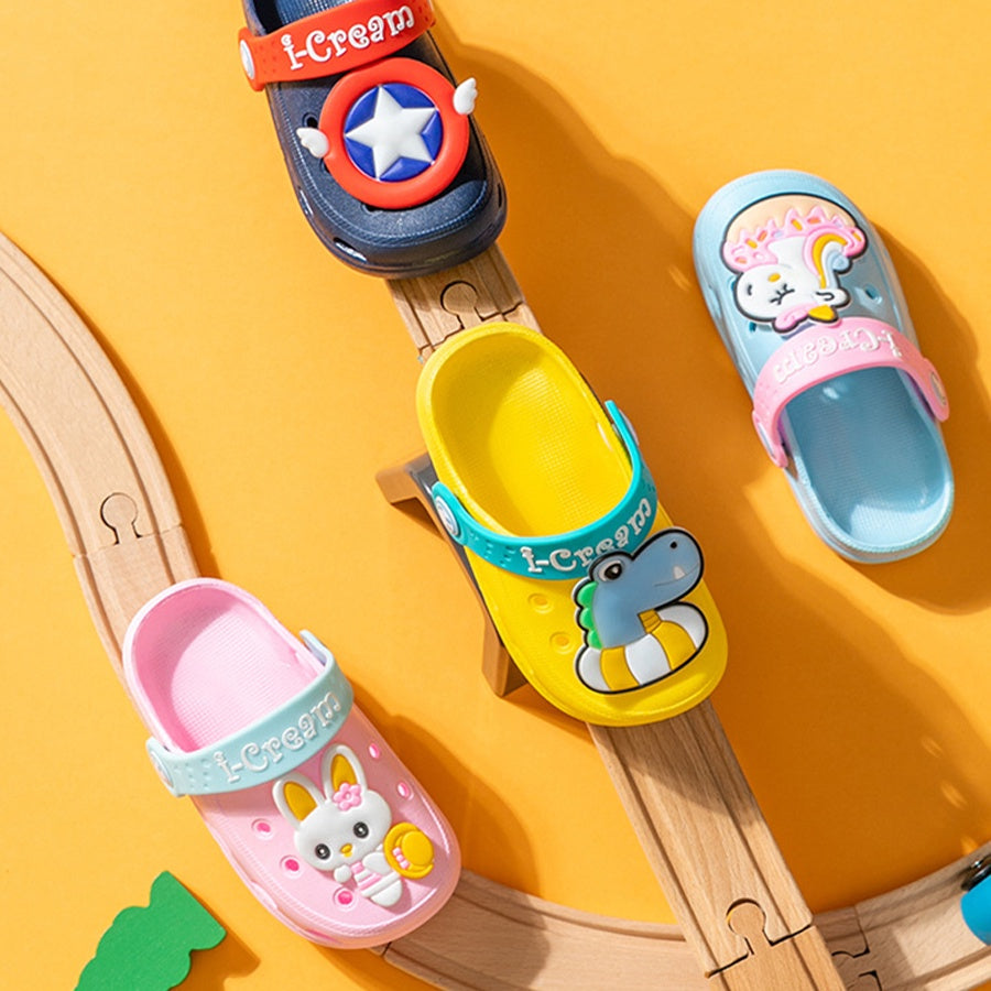 READY STOCK!!!Baby's Cartoon ST-K16 Crocs Shoes  Kids Boy Girl Pony Dino Sandals Casual Slippers Kasut Clog Kartun