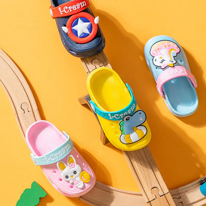READY STOCK!!!Baby's Cartoon ST-K16 Crocs Shoes  Kids Boy Girl Pony Dino Sandals Casual Slippers Kasut Clog Kartun