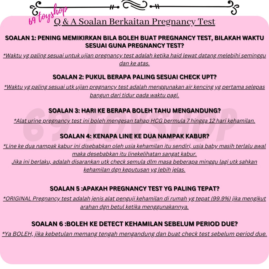 READY STOCK!!!HCG Pregnancy Test - Alat penguji kehamilan Ovulation Test Pregnant Pen Uji Hamil HCG Rapid Test