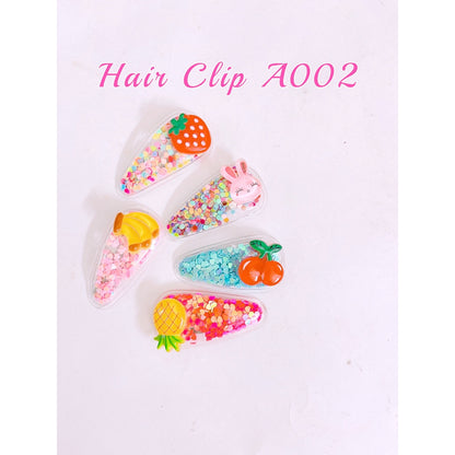 READY STOCK!! 5PCS Cartoon Fruit Cutie Hair Clip Kids Baby Girls Hair Accessories