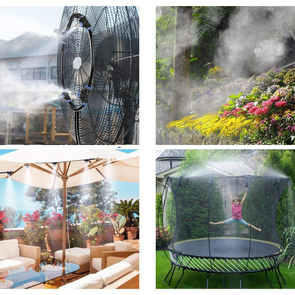 READY STOCK!!! Misting Cooling System | Trampoline & Patio Micro Flow Watering | 户外降温喷雾系统