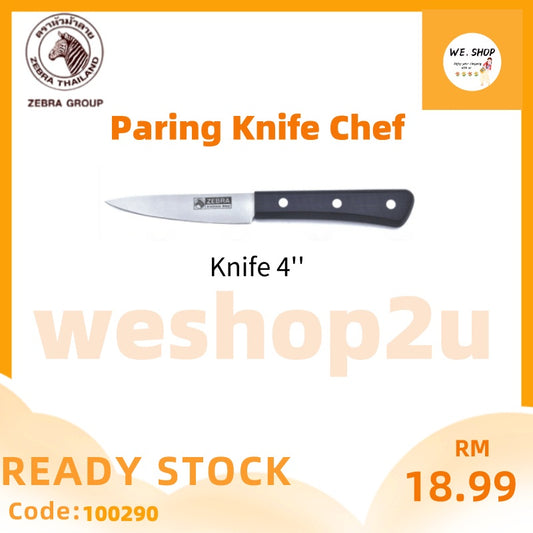 READY STOCK!!! 100% Original THAILAND Zebra Stainless Steel 4 inch Chef Paring Knife Z100290