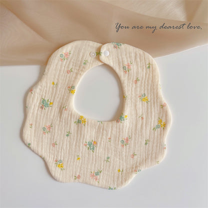 READY STOCK‼️ Baby Infant Saliva Towel | 100% Cotton Bibs | 360° Rotating Reversible Baby Bib  婴儿口水巾 | 100%纯棉围兜