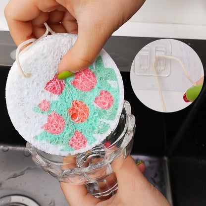 READY STOCK!!! Flower Wood Pulp Dishwashing Sponge | Compressed Wood Pulp Sponge Rub 花形木浆海绵洗碗布 | 压缩木浆海绵擦