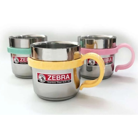 READY STOCK!!!Gelas Cangkir Anak Kids Warna Cute Cup Stainless Steel Double Wall Cup Zebra 112036 Baru Promo