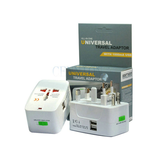 READY STOCK‼️ Universal Travel Adapter Plug All-in-One Worldwide Adaptor Soket CN/EU/UK Converter 万能旅行转换插头
