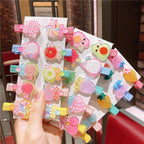 READY STOCK!! 5PCS Cartoon Fruit Cutie Hair Clip Kids Baby Girls Hair Accessories
