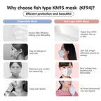 READY STOCK!!!KF94 4 Layer Medical Face Mask 10PCS KF94 3D Fish Mouth Face Mask Disposable Earloop 4ply Korea Design
