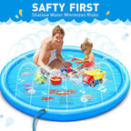READY STOCK!!! 170CM Children Play Water Mat | Summer Beach Inflatable Water Spray Pad | Outdoor Game Toy |  儿童戏水垫