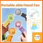 READY STOCK‼️ Mini Portable Clip Fan | USB Rechargeable | Cute Cartoon Desk & Handheld Fan 迷你便携式风扇