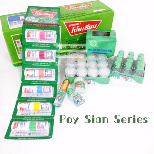 READY STOCK!!!POY SIAN PIM-SAEN BALM OIL ROLLER STICK INHALER 八仙薄荷油滚珠 Original Thialand