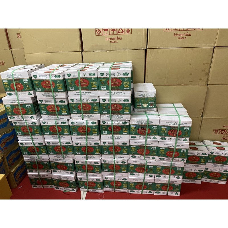 Ready Stock!!!Thai Tea Green Tea Teh Hijau Daun Original Thai Brand ChaTraMue Matcha TeaLeaf  (1 box 12 pack) 泰国手标红茶/绿茶