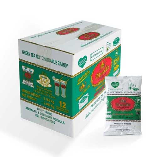 Ready Stock!!!Thai Tea Green Tea Teh Hijau Daun Original Thai Brand ChaTraMue Matcha TeaLeaf  (1 box 12 pack) 泰国手标红茶/绿茶