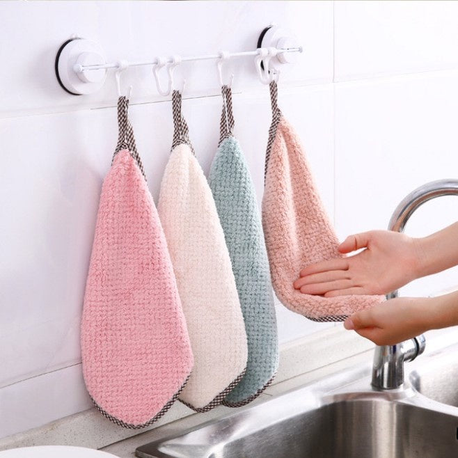 READY STOCK!!!Kitchen Towels Dishcloths Non-stick Oil Cleaning Household Glass Window Table Cleaning Towel Kain Cuci