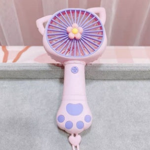 READY STOCK‼️ Mini Portable Clip Fan | USB Rechargeable | Cute Cartoon Desk & Handheld Fan 迷你便携式风扇