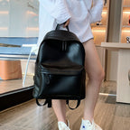 READY STOCK!Korea Style Fashion Bagpack PU Leather Casual 后背包书包