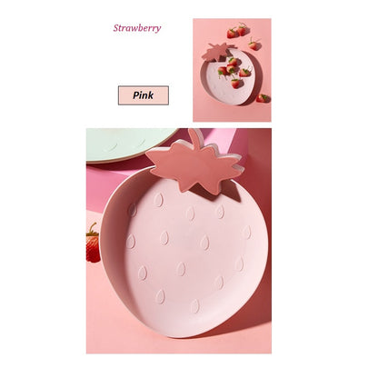 READY STOCK!!!Cute Carrot Clouds Strawberry Shape Plastic Snacks Fruit Plate