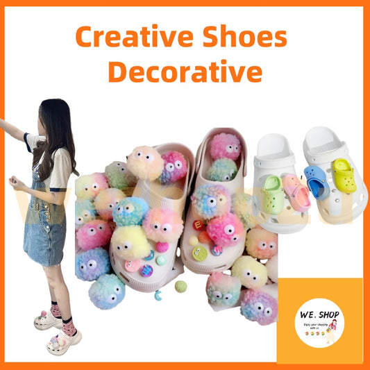 READY STOCK!!!Hole shoes decorative buckle accessories shoes flower buckle cute cartoon pattern mini shoe accessories