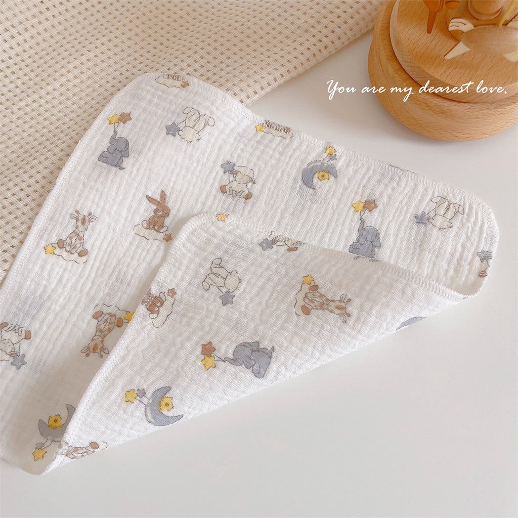 READY STOCK! Baby Muslin Cotton Washcloths | Soft Multi-Layer Face Towel | Baby Feeding Bibs | Multi-Style 婴儿棉纱洗脸巾 |