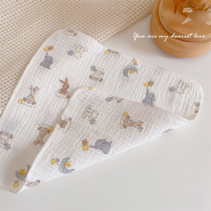READY STOCK! Baby Muslin Cotton Washcloths | Soft Multi-Layer Face Towel | Baby Feeding Bibs | Multi-Style 婴儿棉纱洗脸巾 |