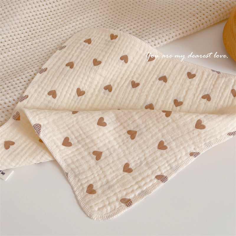 READY STOCK! Baby Muslin Cotton Washcloths | Soft Multi-Layer Face Towel | Baby Feeding Bibs | Multi-Style 婴儿棉纱洗脸巾 |