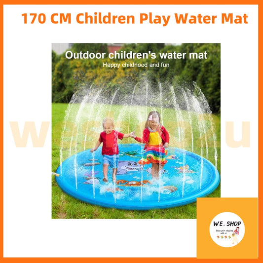 READY STOCK!!! 170CM Children Play Water Mat | Summer Beach Inflatable Water Spray Pad | Outdoor Game Toy |  儿童戏水垫