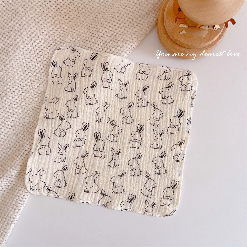 READY STOCK! Baby Muslin Cotton Washcloths | Soft Multi-Layer Face Towel | Baby Feeding Bibs | Multi-Style 婴儿棉纱洗脸巾 |