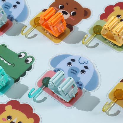 READY STOCK!!! Bathroom Cartoon Punch-Free Mop Hook | Storage Rack Mop Sangkut Penyangkut Clip 收纳拖把夹架