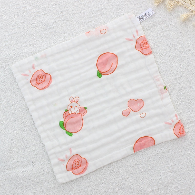 READY STOCK!!!! 6 Layers Baby Handkerchief Infant Towel Newborn Face Bath Towel Cotton Bib Bayi Sapu tangan