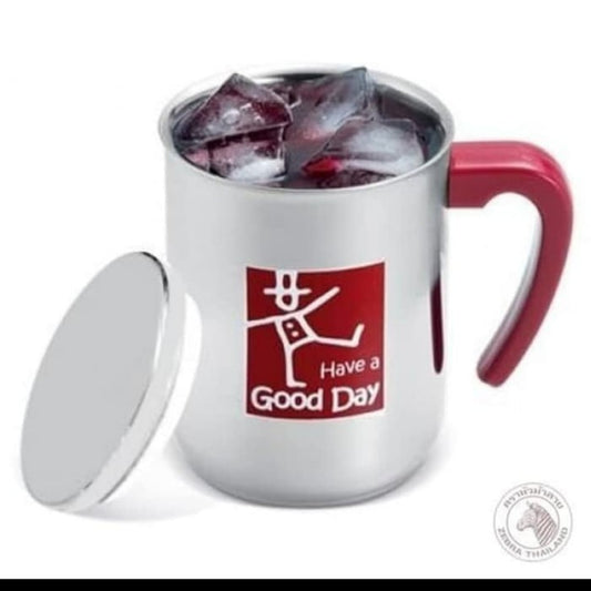 READY STOCK!!!Original THAILAND Zebra Double Wall Mug - Extra (112016) / Mug Tutup Stainless