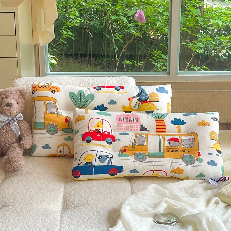 Ready Stock Washable Baby Pillow Children's Cotton  Pea Fleece Quick Dry Soothing Sleep Aid Pillowchildren 纯棉儿童枕头