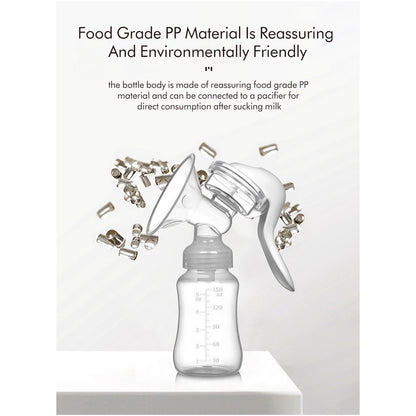 READY STOCK!! Breast Pump Manual Milk Pam Susu Baby Breastpump  Nipple Puting Teat 150ml Feeding Bottles BPA Free 手动吸奶器
